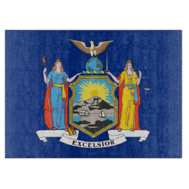 Glasskärskivor med Flagga av New York, USA