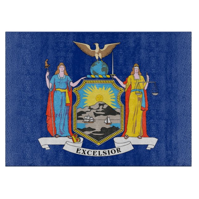 Glasskärskivor med Flagga av New York, USA (Framsidan)