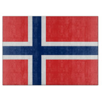 Glasskärskivor med Flagga av Norge
