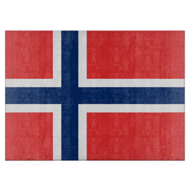 Glasskärskivor med Flagga av Norge (Framsidan)