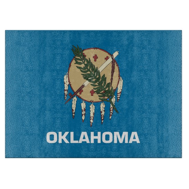 Glasskärskivor med Flagga av Oklahoma, USA (Framsidan)