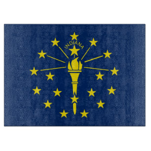 Glasskärskivor med Flagga Indiana, Förenta statern