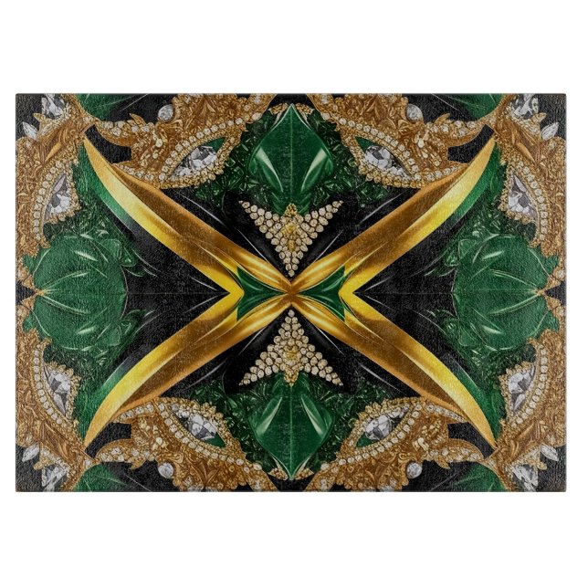 Glasskärskivor med Jamaica Färg (Framsidan)