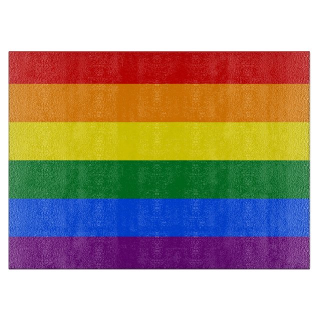 Glasskärskivor med Pride Flagga av HBT- (Framsidan)