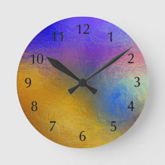 Glasskikt, genomskinligt, färglöst, glansigt fönst rund klocka