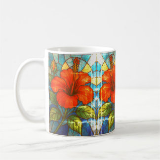 Glasskikt Hibiscus Kaffemugg