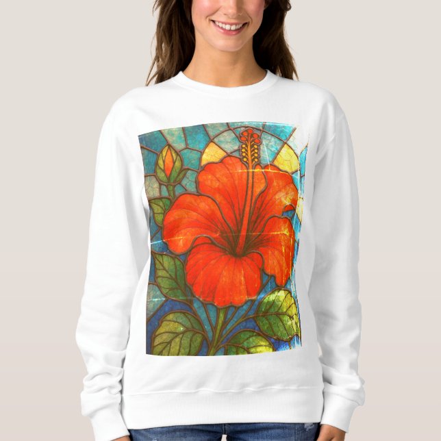 Glasskikt Hibiscus T Shirt (Framsida)