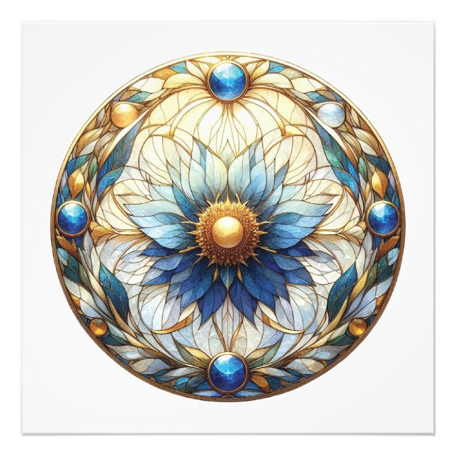 Glasskikt Mandella Fototryck (Framsidan)