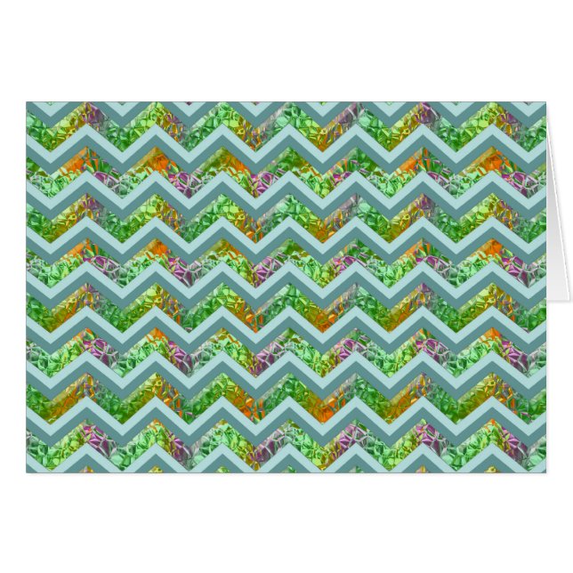 Glasskikt ZigZag Hälsningskort (Framsidan Horizontal)