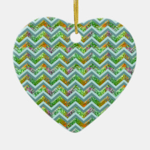 Glasskikt ZigZag Julgransprydnad Keramik