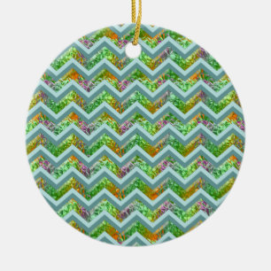 Glasskikt ZigZag Julgransprydnad Keramik