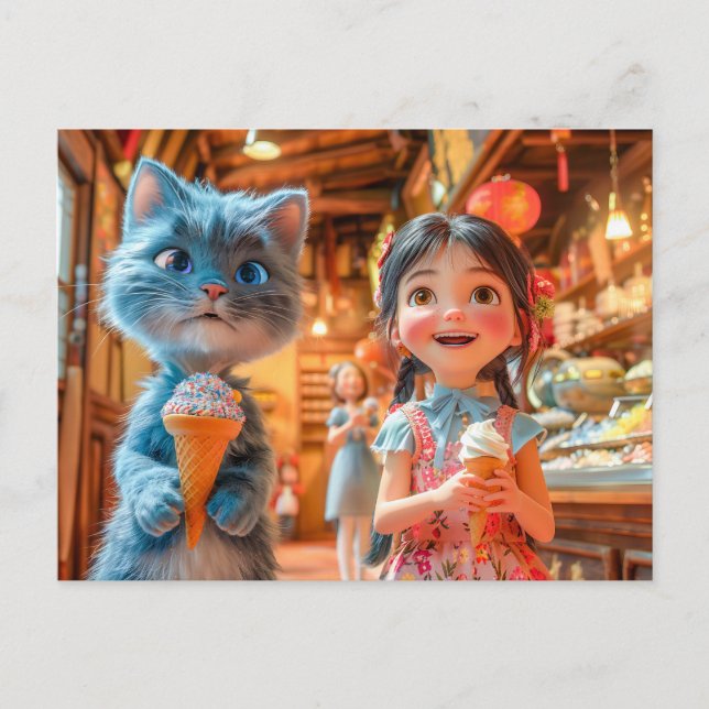 Glasskofröjd på Lyktmarknad Helg Vykort (Framsida)