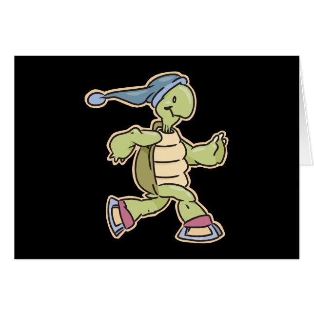 Glassköldpadda Hälsningskort (Framsidan Horizontal)