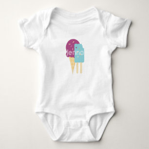Glasskon med namn för baby - Personlig T Shirt