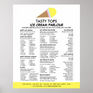 Glasskone, Glassbar Meny Poster