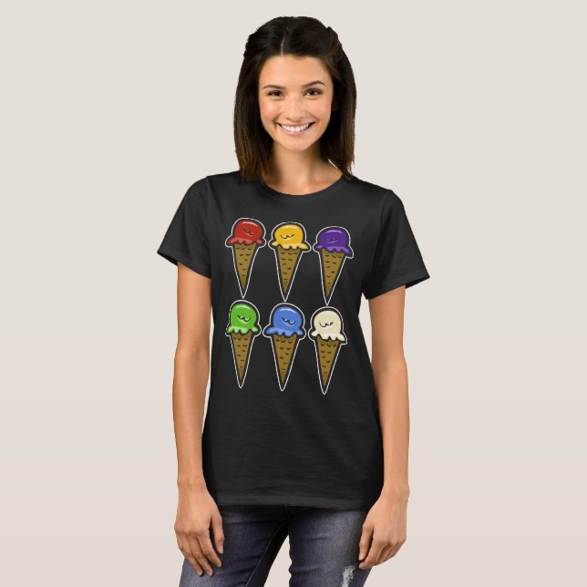 Glasskoner för glass t-shirt (Hel framsida)