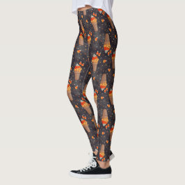 Glasskoner från candy corn- söt behandling leggings