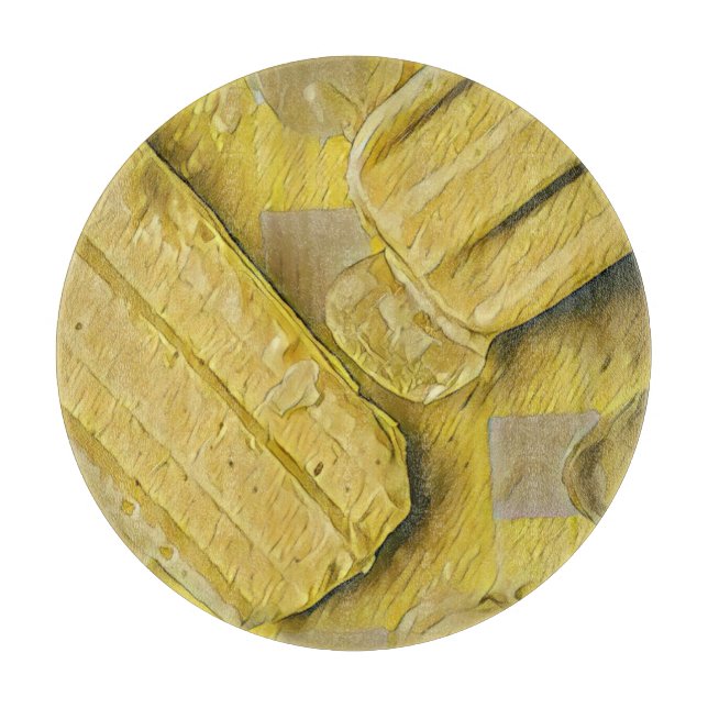 Glasskonpopsill av gult (Framsidan)