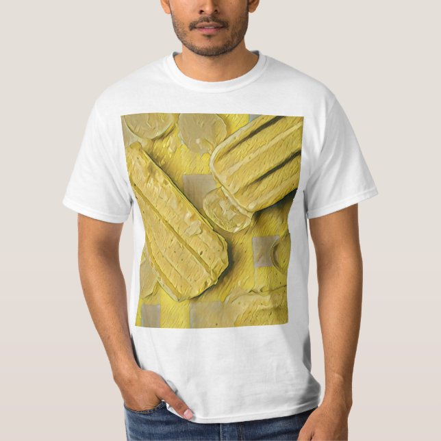 Glasskonpopsill av gult t shirt (Framsida)