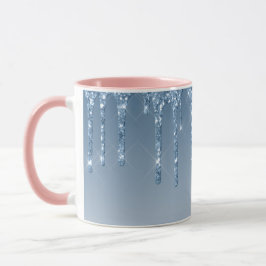 Glasskor som droppar glitter mugg