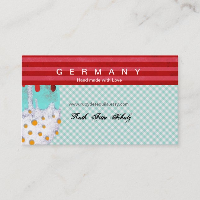 Glasskort för Glassaffär Visitkort (Framsida)