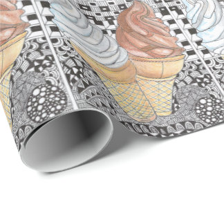 Glasskotte som slår in papper presentpapper