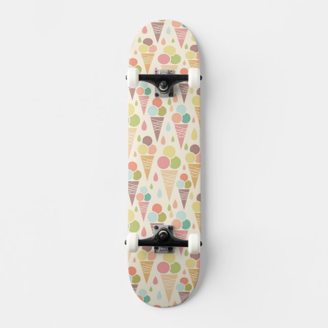 Glasskottemönster Skateboard Bräda 21,5 Cm (Framsida)