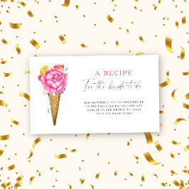 Glasskrem Floral Recept för blivande bruden Tilläggskort