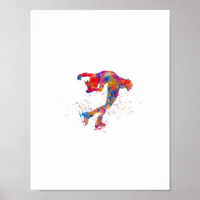 Glasskridskor för vattenfärg poster (Framsidan)