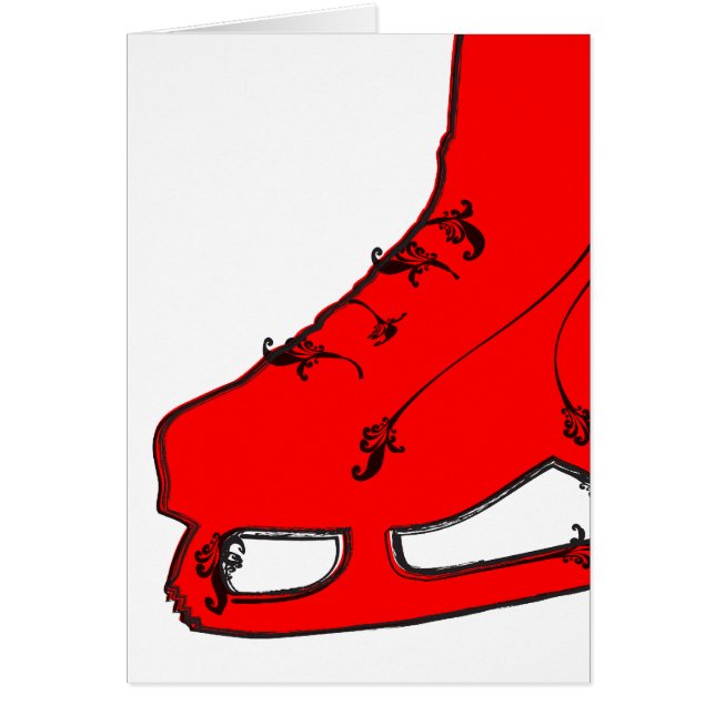 Glasskridskor Hälsningskort (Framsidan)