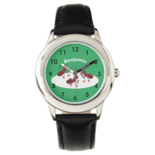 Glasskridskor, lycklig tecknad armbandsur