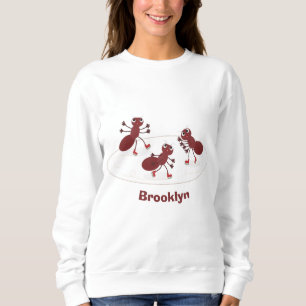 Glasskridskor, lycklig tecknad t shirt