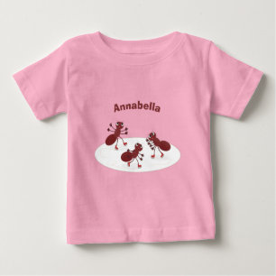 Glasskridskor, lycklig tecknad t shirt