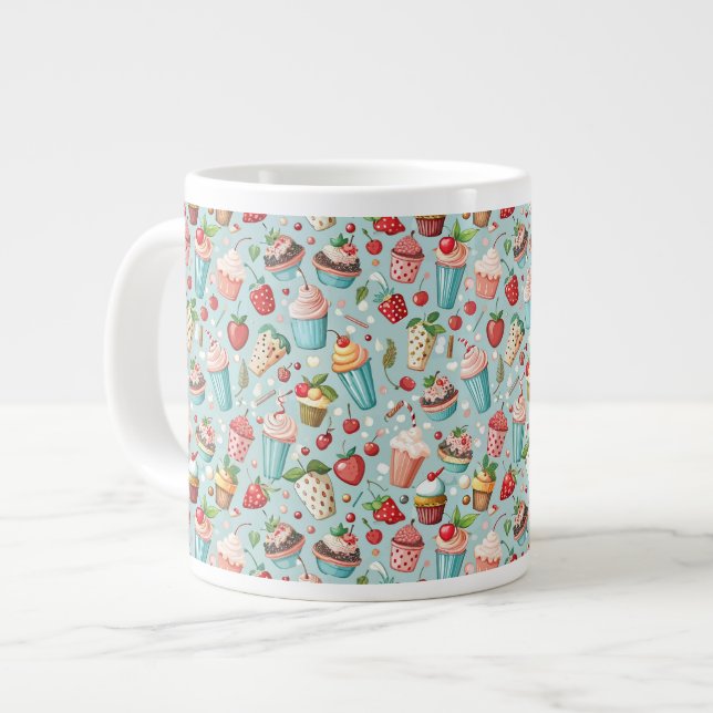 Glasskulle Glädje Jumbo Mugg (Framsida vänster)