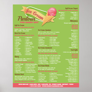 Glasslogotyp, Glassbar Meny Poster