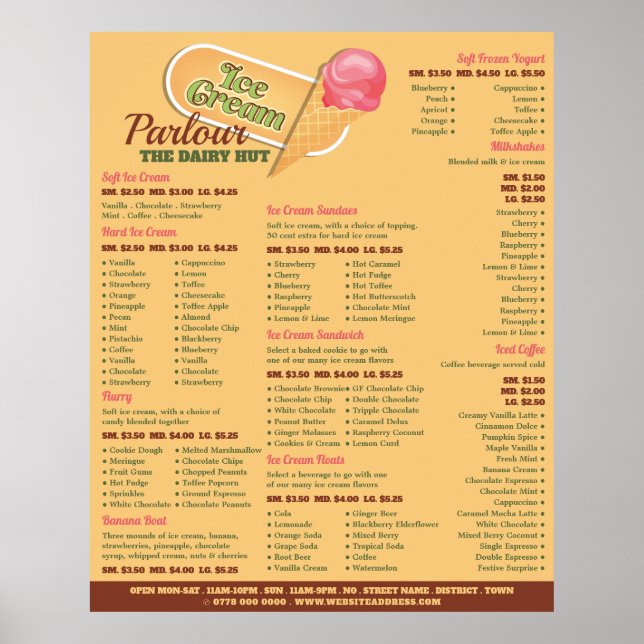 Glasslogotyp, Glassbar Meny Poster (Framsidan)