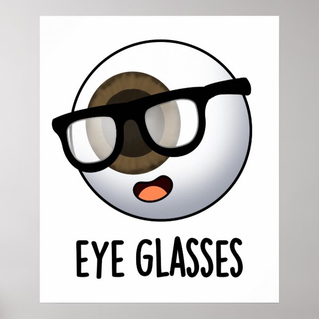 Glasslor från öga, ljuny Eyeball Puns Poster (Framsidan)