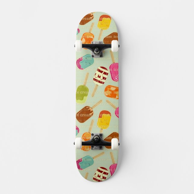 Glassmönster Mini Skateboard Bräda 18,7 Cm (Framsida)