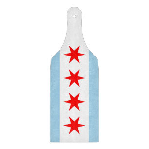 Glasspadar med Chicago flagga