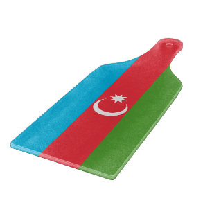 Glasspadar med flagga Azerbajdzjan