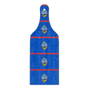 Glasspadar med Guam flagga