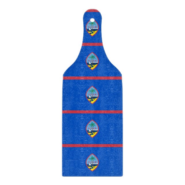 Glasspadar med Guam flagga (Framsidan)