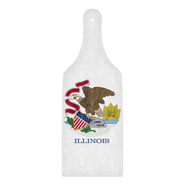 Glasspadar med Illinois flagga (Framsidan)