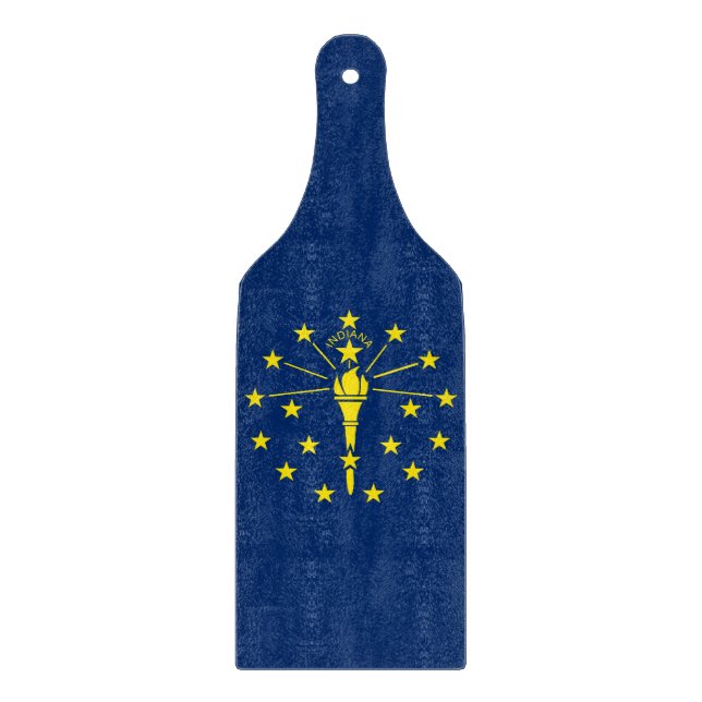 Glasspadar med Indiana flagga (Framsidan)