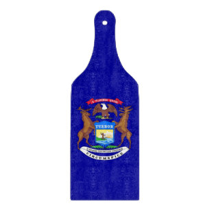Glasspadar med Michigan flagga