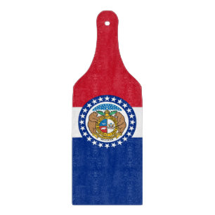 Glasspadar med Missouri flagga