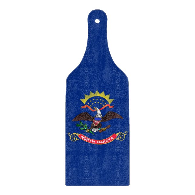 Glasspadar med North Dakota flagga (Framsidan)
