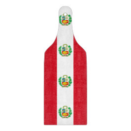Glasspadar med Peru-flagga