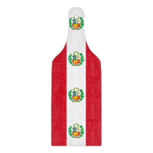 Glasspadar med Peru-flagga