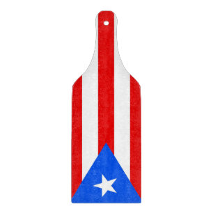 Glasspadar med Puerto Rico flagga